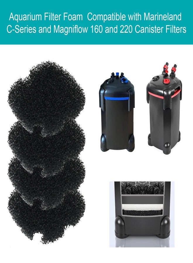 Batator Aquarium Filter Foam Compatible with Marineland C-Series and Magniflow 160 and 220 Canister Filters,Fish Tank Sponge Filters Supports Biological And Mechanical Aquarium Filtration, Rite-Size S - Image 2